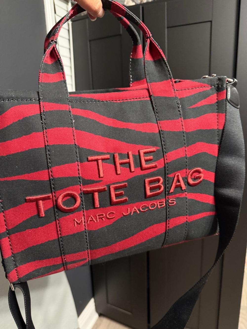 Marc Jacobs Red and Black Zebra Tote